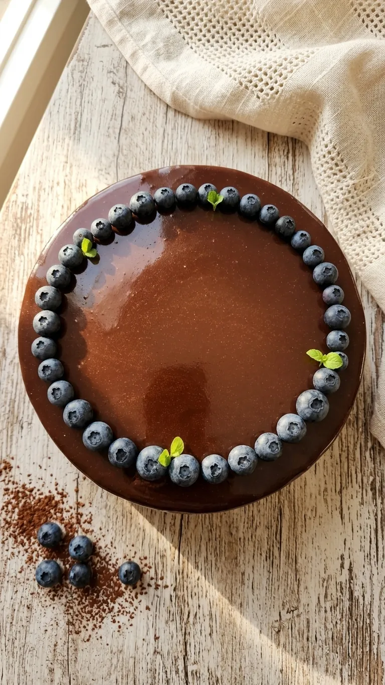 Chocolate Blueberry Dulce de Leche cake