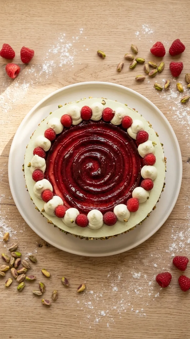 Pistachio Raspberry cake